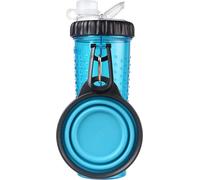 DEXAS Blue 360 ml Snack-Duo portatile bottiglia e tazza per idratazione a...