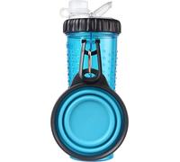 DEXAS Blue 360 ml Snack-Duo portatile bottiglia e tazza per idratazione a cam...