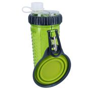 DEXAS Green 360 ml Snack-Duo portatile bottiglia e tazza per idratazione a ca...