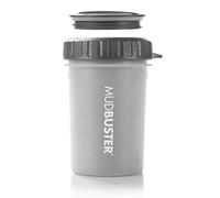 Dexas MudBuster - Pulitore portatile per zampe di cane, con coperchio, colore: grigio chiaro, medio