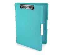 Dexas Slimcase 2 portablocco con apertura laterale, 31,8 x 24,1 cm, verde acqua glitterata 3517-320GWP