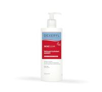 DEXERYL - Detergente viso e corpo idratante lenitivo DEXECLEAR - Riduce prurito e secchezza taglianea - 5% glicerina - Effetto fresco - Senza profumo - Pelle grassa alla tendenza acneica - 400 ml