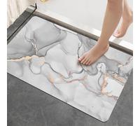 DEXI Tappeto Bagno Assorbente 43 x 110 cm, Tappeti Antiscivolo e Lavabile, Ultra-sottile, Asciugatura Rapida Tappetino per Porta Doccia, Grigio Chiaro