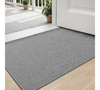 DEXI Zerbino Ingresso 44 x 75 cm, Tappeto Interno Antiscivolo e Assorbente, Intrappola la Polvere, Zerbini Lavabile per Porta di Casa, Grigio chiaro