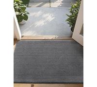 DEXI Zerbino per ingresso anteriore, antiscivolo, a basso profilo, lavabile, per ingresso interno, 49,5 x 80 cm, grigio