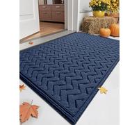 DEXI Zerbino per ingresso esterno, resistente, impermeabile, a basso profilo, 43,2 x 73,7 cm, colore blu navy