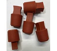 dexierp Tappo per Tappo a Inserto Conico a Coste con Forza di Protezione per Apertura della Bottiglia del Tubo con Filettatura ID da 31/32" 1" 24-26 mm (Confezione da 5) Gomma Riutilizzabile