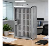 Dexinhdh Armadietto Per Cellulari, Armadietto In Metallo Con Serratura A Combinazione Per Cellulari, Con Griglia Di Ventilazione Per La Dissipazione Del Calore, Ideale Per Uffici(60SLOTS)