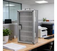 Dexinhdh Armadietto Per Cellulari, Armadietto In Metallo Con Serratura A Combinazione Per Cellulari, Con Griglia Di Ventilazione Per La Dissipazione Del Calore, Ideale Per Uffici(72SLOTS)