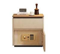 Dexinhdh Comodino con cassaforte nascosta, tavolino d'appoggio | Comodino moderno con serratura a combinazione per camera da letto, ufficio, non richiede montaggio(Beige,50*40*52cm)