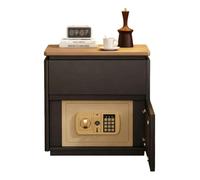 Dexinhdh Comodino con cassaforte nascosta, tavolino d'appoggio | Comodino moderno con serratura a combinazione per camera da letto, ufficio, non richiede montaggio(Black,40*40*52cm)