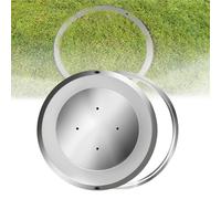 Dexinhdh Coperchio per Tombino Invisibile in Acciaio Inossidabile, Coperchio Rotondo per Fossa Settica Integrata, Coperchi per Tombino Decorativi Nascosti E Ricoperti D'erba(40cm)