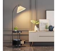 Dexinhdh Lampada Da Comodino A 2 Ripiani, Lampada Da Lettura Industriale Con Cassetti, Altezza Regolabile, Moderno E Semplice Comodino Per Soggiorno, Camera Da Letto, Ufficio(Black)