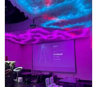 Dexinhdh Lampada LED Intelligente A Forma Di Nuvola Temporalesca 3D, Luce Multicolore Con Effetto Fulmine, Dotata Di Membrana Fissa E Cotone 3D, Luce Notturna D'atmosfera RGB(30m)