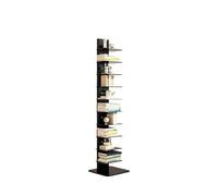 Dexinhdh Libreria A Colonna Spine Tower, Scaffale In Metallo Da Terra Con Base, Ripiani Regolabili, Scaffalatura A Scomparsa Effetto Sospeso Per Ufficio, Soggiorno, Studio(Black,11-Tier)