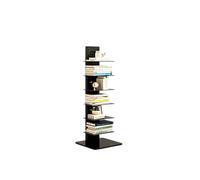 Dexinhdh Libreria A Colonna Spine Tower, Scaffale In Metallo Da Terra Con Base, Ripiani Regolabili, Scaffalatura A Scomparsa Effetto Sospeso Per Ufficio, Soggiorno, Studio(Black,7-Tier)
