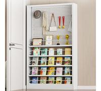Dexinhdh Libreria Dietro La Porta, Librerie In Metallo Con Pannello Perforato, Mobiletto Portaoggetti Per Libri E Giocattoli Per Camera Da Letto, Soggiorno, Ingresso, Bagno(50cm)
