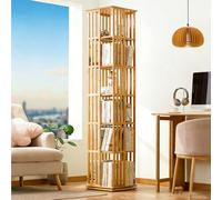 Dexinhdh Libreria Girevole Quadrata A 6 Livelli, Scaffale Portaoggetti Da Pavimento Con Esposizione A 360°, Con Piedini Antiscivolo, Organizer Multifunzionale Per Studio E Ufficio(A)