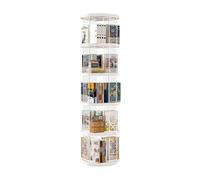 Dexinhdh Libreria Girevole, Torre Libreria Rotante Con Ganci, Scaffale Verticale Multifunzionale Da Pavimento Per Camera Da Letto, Soggiorno, Studio E Ufficio(5-layer)