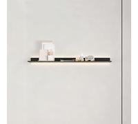 Dexinhdh Mensola Espositiva Galleggiante Con Luce LED, Mensole Galleggianti A Parete, Kit Di Strisce Luminose A LED Sottopensile, Moderna Libreria Creativa Da Appendere Alla Parete(Black,60cm)