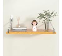Dexinhdh Mensole Galleggianti A Parete, Mensola Da Parete In Legno Con Supporto Ausiliario, Design Con Supporto Triangolare, Grande Capacità Di Stoccaggio, Per Soggiorno, Cucina(B,40cm)
