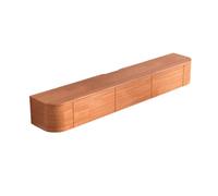 Dexinhdh Mobile TV Sospeso, Mensola A Parete Con Ante A Ribalta, Scanalatura Di Fresatura Riservata, Moderna Consolle TV Multimediale In Legno Con Cassetti Per Soggiorno E Ufficio(B,180cm)