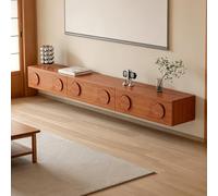 Dexinhdh Moderno Mobile TV Sospeso In Legno, Consolle TV A Parete Con Ante E Cassetto, Guide Metalliche Silenziose, Centro D'intrattenimento Sospeso Per Soggiorno, Ufficio(A,160cm)
