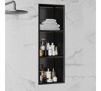 Dexinhdh Nicchia Per Doccia A LED, Mensola Per Bagno In Acciaio Inox Spazzolato, Anti-impronta E Impermeabile, Non Necessita Di Piastrelle, Mobiletto Per Doccia Incassato Per Cucina(3-layer)