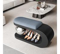 Dexinhdh Panca Da Ingresso In Metallo, Panca Imbottita Per La Fine Del Letto Con Cuscini In Tessuto Simile Alla Lana D'agnello, Design Della Seduta Curva, Sgabello Laterale Per Divano(C,100cm)