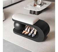 Dexinhdh Panca Da Ingresso In Metallo, Panca Imbottita Per La Fine Del Letto Con Cuscini In Tessuto Simile Alla Lana D'agnello, Design Della Seduta Curva, Sgabello Laterale Per Divano(B,100cm)