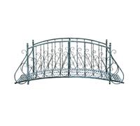 Dexinhdh Ponte ad Arco in Metallo per Giardino, passerella Decorativa | Delicate decorazioni floreali per laghetto, ruscello o torrente(Large)