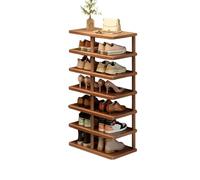 Dexinhdh Scarpiera, Organizer Verticale Per Scarpe, Installazione Modulare, Colonna Di Supporto Rinforzata, Scaffale Angolare A Torre Sottile E Multifunzionale Per Camera Da Letto(Brown,7 Tier)