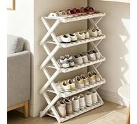Dexinhdh Scarpiera Verticale Salvaspazio, Organizzatore Per Scarpe Verticale E Modulare, Design Pieghevole Senza Montaggio, Scaffale Multilivello Per Ingresso, Soggiorno(White,5 Tier)