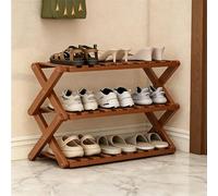 Dexinhdh Scarpiera Verticale Salvaspazio, Organizzatore Per Scarpe Verticale E Modulare, Design Pieghevole Senza Montaggio, Scaffale Multilivello Per Ingresso, Soggiorno(Brown,3 Tier)