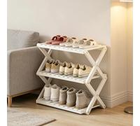 Dexinhdh Scarpiera Verticale Salvaspazio, Organizzatore Per Scarpe Verticale E Modulare, Design Pieghevole Senza Montaggio, Scaffale Multilivello Per Ingresso, Soggiorno(White,3 Tier)
