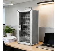 Dexinhdh Scatola Porta Cellulari, Armadietto Per La Ricarica Dei Telefoni Cellulari Con Serratura A Combinazione E Maniglia, Tappetino Antiscivolo Sul Fondo, Supporto Per Cellulari Da Parete(60SLOTS)