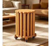Dexinhdh Set Di 4 Sgabelli Impilabili, Set 4-in-1 Composto Da Tavolino E Sgabelli A Incastro Con Ruote E Piedini Antiscivolo, Comodino Tavolino Da Notte Senza Montaggio(D)