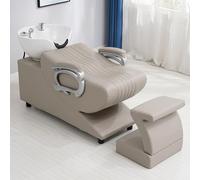 Dexinhdh Set di lavatesta e poltrona per salone, poltrona da barbiere con lavatesta, postazione per lavaggio capelli per parrucchiere con poggiapiedi separato per spa, bellezza(B)