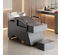 Dexinhdh Set Lavatesta E Poltrona Per Salone, Postazione Di Lavaggio Impermeabile Per Parrucchieri, Imbottitura In Spugna Ad Alta Resilienza, Poggiapiedi Separato, Per Spa(B)