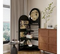 Dexinhdh Supporto Angolare, Libreria Angolare Moderna A 4 Ripiani, Struttura di Supporto Triangolare, Mobiletto Angolare per Soggiorno, per Camera da Letto, Ufficio, Studio(B)
