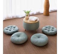 Dexinhdh Tavolino basso giapponese da pavimento, può essere riposto, tavolino da caffè giapponese in rattan tatami con pouf rotondo, struttura in adatto per camera da letto, tatami,(60cm)