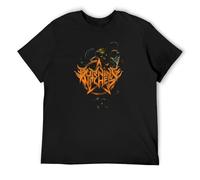 DEXINJIULOU Burning Witches Dance with The Devil Mens T-Shirt Unisex Black Top Tee M