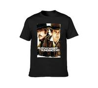 DEXINJIULOU Butch Cassidy & The Sundance Kid Newman Redfordt Mens T-Shirt Unisex Black Top Tee L