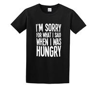 DEXINJIULOU Buzzs Im Sorry for What I Said When I Was Hungry Mens T-Shirt Unisex Black Top Tee XL