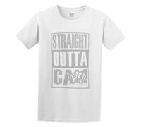 DEXINJIULOU California Republic Straight Outta Cali Mens T-Shirt Unisex White Top Tee S