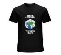 DEXINJIULOU Canary Yellow Virgil Abloh Think Outside The Box Mens T-Shirt Unisex Black Top Tee XL