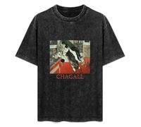 DEXINJIULOU The Birthday by Marc Chagall Mens T-Shirt Unisex Black Top Tee 3XL