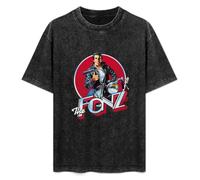 DEXINJIULOU The Fonz Fonzie Happy Days Cool Retro TV Show Mens T-Shirt Unisex Black Top Tee 3XL