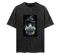 DEXINJIULOU The Magician April Fool Day Mens T-Shirt Unisex Black Top Tee M