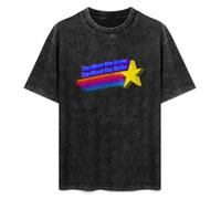 DEXINJIULOU The More You Know The More You Suffer Funny Saying Mens T-Shirt Unisex Black Top Tee S